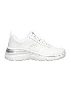 Skechers Pantofi sport de piele ecologica cu garnituri de piele Fit-Effortless - Alb
