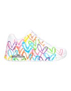 Skechers Pantofi sport de piele ecologica cu imprimeu contrastant Uno-Highlight Love - Alb/Violet