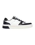 Skechers Pantofi sport de piele ecologica cu logo - Alb/Negru