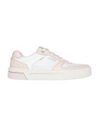 Skechers Pantofi sport de piele ecologica cu logo - Alb/Roz pal