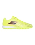 Skechers Pantofi sport de piele ecologica cu model grafic - pentru fotbal - Galben pai/Argintiu