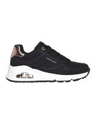 Skechers Pantofi sport de piele ecologica cu segmente peraqsqforate Uno Gen 1 - Negru