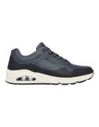 Skechers Pantofi sport de piele ecologica cu segmente perforate Uno-Timeline - Gri carbune