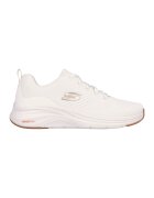 Skechers Pantofi sport de piele ecologica cu sireturi - Alb fildes