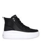 Skechers Pantofi sport de piele ecologica inalti flarform - Negru