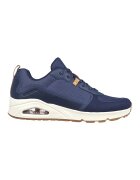 Skechers Pantofi sport de piele ecologica si plasa Uno-Layover - Bleumarin