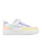 Skechers Pantofi sport de piele ecologica Sport Court 92 - Alb/Galben/Lila pal