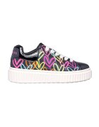 Skechers Pantofi sport de piele ecologica Street - Negru/Multicolor