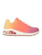 Skechers Pantofi sport de piele ecologica Uno 2 Color Waves - Galben/Portocaliu/Roz