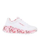 Skechers Pantofi sport de piele ecologica Uno Lite - Lovely Luv - Rosu/Alb optic