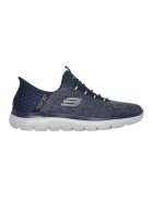 Skechers Pantofi sport de plasa cu logo - Bleumarin