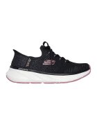 Skechers Pantofi sport din material textil slip-on Impressio - Negru/Roz