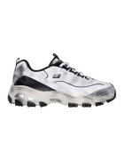 Skechers Pantofi sport din piele cu aspect uzat D'lites Vintage Vision - Negru/Alb murdar