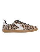Skechers Pantofi sport din piele cu model animal print Hotshot - Negru/Maro nisip/Alb murdar