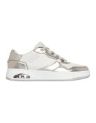 Skechers Pantofi sport din piele ecologica cu garnituri cu aspect metalizat Uno Ctrl Luxe Steps - Alb/Argintiu