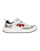 Skechers Pantofi sport din piele ecologica cu garnituri din piele intoarsa - Alb/Rosu inchis