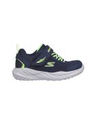 Skechers Pantofi sport din piele ecologica cu garnituri din plasa - Verde lime/Bleumarin