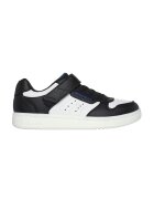 Skechers Pantofi sport din piele ecologica cu inchidere velcro Quick Street - Alb/Negru