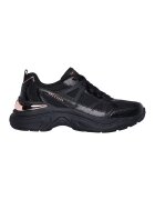 Skechers Pantofi sport din piele ecologica cu insertii din plasa Hazel Faye - Negru