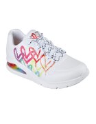 Skechers Pantofi sport din piele ecologica Uno 2 Floating Lov - Alb