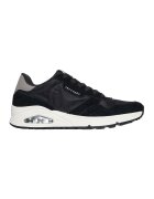 Skechers Pantofi sport din piele ecologica Uno Vintage - Negru/Gri inchis