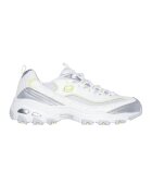 Skechers Pantofi sport D'Lites cu insertii de plasa - Alb/Argintiu