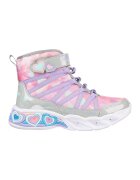 Skechers Pantofi sport inalti cu lumini led Sweetheart Lights - Let's Shine - Lila/Roz/Argintiu