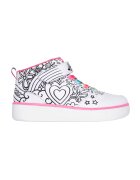 Skechers Pantofi sport mid-cut cu model Sport Court 92 - Alb/Negru/Roz