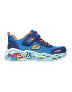 Skechers Pantofi sport Play Scene cu model si velcro - Portocaliu/Albastru/Bleumarin