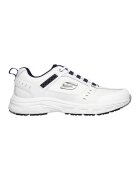 Skechers Pantofi sport relaxed fit din piele ecologica Oakcanyon - Alb/Bleumarin