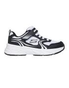 Skechers Pantofi sport Retro-Graph cu strat exterior de plasa si piele ecologica - Alb/Negru