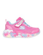 Skechers Pantofi sport S-Lights cu aspect stralucitor - Albastru pastel/Roz deschis