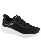 Skechers Pantofi sport slip-in din plasa si material sintetic Bobs - Negru mat