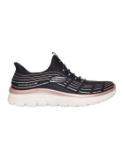 Skechers Pantofi sport slip-ins cu detalii contrastante Summits Plus Soft Luster - Negru/Roz prafuit