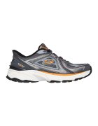 Skechers Pantofi sport slip-ins cu insertii din piele Stamina Sport-Kordae - Negru/Portocaliu/Gri inchis