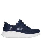Skechers Pantofi sport Slip-Ins de piele ecologica cu sireturi - Bleumarin