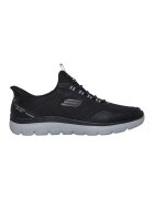Skechers Pantofi sport slip-ins din plasa cu logo Summits-Top Rate - Negru/Gri
