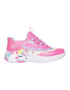 Skechers Pantofi sport slip-ins Starry Lite cu aspect stralucitor si lumini - Fucsia/Albastru azur