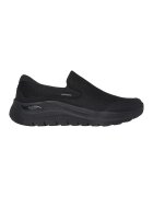 Skechers Pantofi sport slip-on cu insertii de piele Archfit-Vallo - Negru