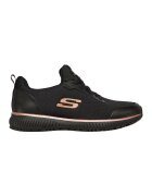 Skechers Pantofi sport slip-on din material textil Work™ Squad SR - Negru/Auriu rose