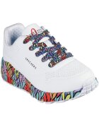 Skechers Pantofi sport Uno Lite cu talpa cu imprimeu - Alb -