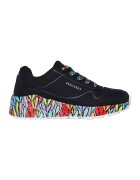 Skechers Pantofi sport Uno Lite cu talpa cu imprimeu - Albastru pastel/Negru/Portocaliu