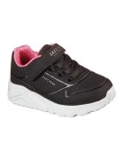 Skechers Pantofi sport Uno Lite de piele ecologica cu velcro - Negru/Alb optic