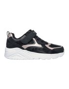 Skechers Pantofi sport Uno Lite de piele ecologica cu velcro - Negru/Alb optic/Argintiu
