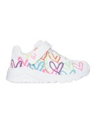 Skechers Pantofi sport Uno Lite de piele ecologica cu velcro - Portocaliu/Alb optic