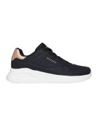 Skechers Pantofi sport Uno Lite - Shimmer Along cu garnituri cu aspect metalizat - Auriu/Albastru ultramarin