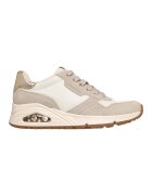 Skechers Pantofi sport Uno Vintage Air din piele intoarsa cu insertii de plasa - Alb murdar