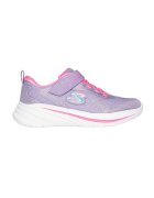 Skechers Pantofi sport Wave 92 cu aspect stralucitor si velcro - Lila