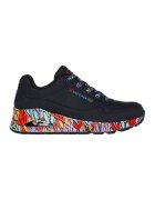 Skechers Pantofi sport wedge din piele ecologica Ravaged Love - Negru