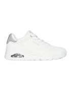 Skechers Pantofi sport wedge Uno - Golden Air - Alb optic/Argintiu